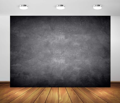 BELECO 5x3ft Fabric Black Gray Wall Backdrop Abstract Concrete Texture Grunge Wall Background Birthday Party Decorations Banner Kids Adults Portrait Photoshoot Studio Props - size: 5x3ft