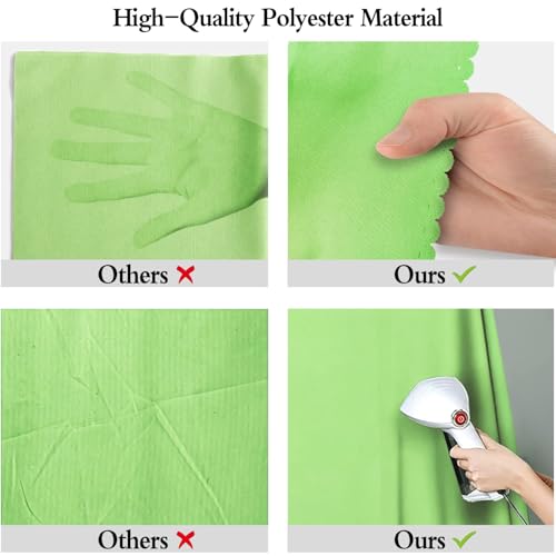 Light Green Backdrop for Photography 6x9ft Zoom Screen Meeting, Game Live Studio Shooting Props High Density Fabric - color: Light Green, size: 6X9ft