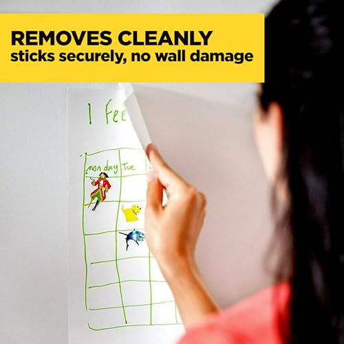 Scotch Wall-Safe Tape, 4 Dispensered Rolls, Sticks Securely, Removes Cleanly, Invisible, Designed for Displaying, Photo Safe, 3/4 in x 650 in (4183) - size: 4 Rolls