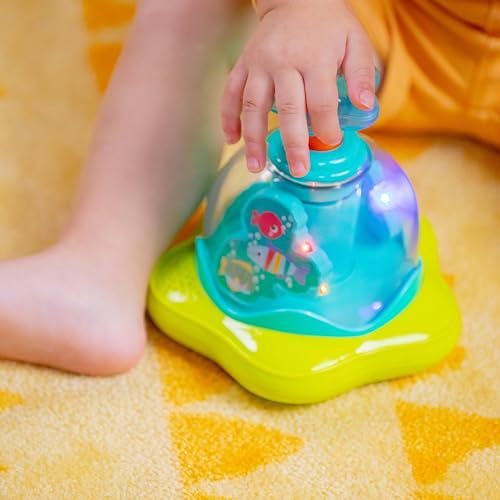 Bright Starts Press & Glow Spinner Cause and Effect Musical Baby Toy, Age 6 Months+