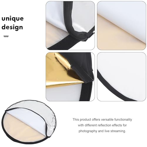 Cabilock 5-in-1 Folding Light Reflector 60cm Portable Photography Reflective Board with Carrying Bag for Studio and Outdoor Photo Lighting Accessories