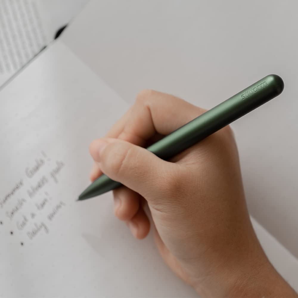 stilform - Ballpoint Pen - Precision Milled Aluminum with Magnetic Closure Mechanism and Superior Schmidt Refill - Award Winning Design (Aurora Green)
