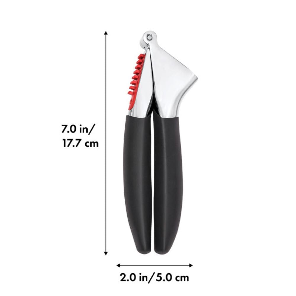 OXO Good Grips Heavy Duty Garlic Press, Die-Cast Zinc, Black