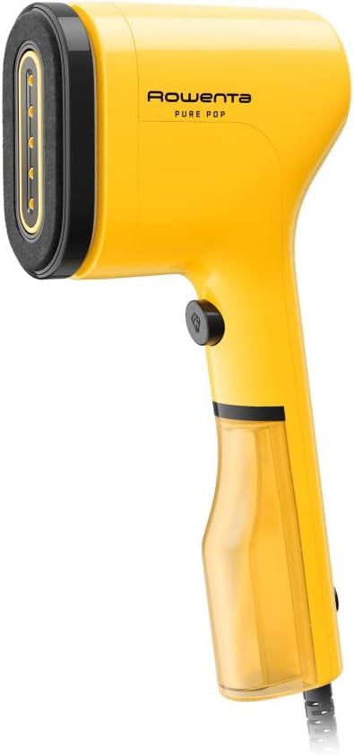 Rowenta PurePop Handheld Steamer for Clothes 1.5Lbs 15 Second Heatup,2.3 Oz Capacity 1150 Watts Portable,Ironing,Fabric Steamer,Garment Vacation Essentials,Travel Must Have Yellow DR2026 DR2026U1