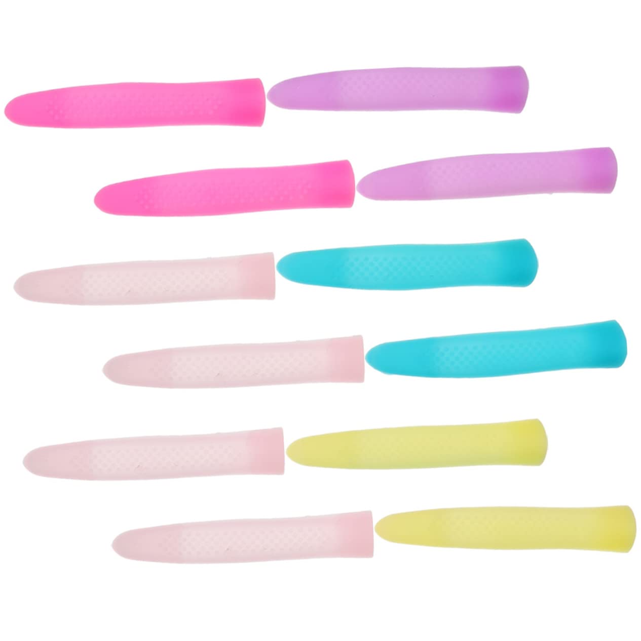 DOITOOL Silicone Anti-Slip Handle Covers for Cuticle Scissors Nail Trimmer Sleeves 6 Pairs Comfortable Grip Protective Nail Art Accessories for Manicure Tools