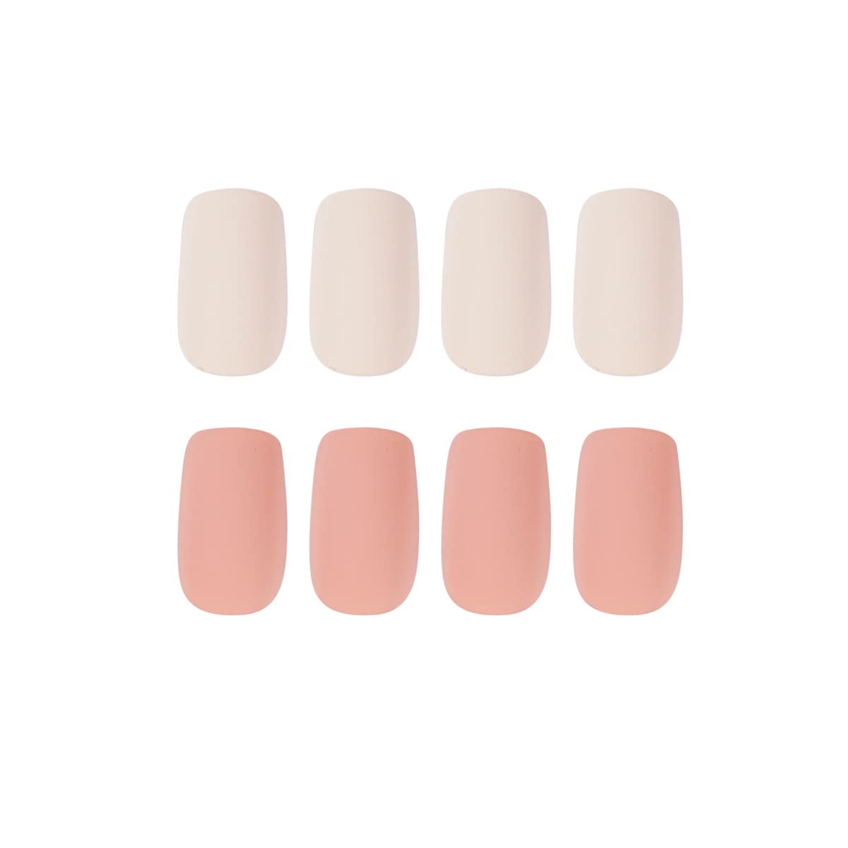 ORZOLATENT Press On Nails - 24PCS Nude Pink Matte Almond Shape, 12 Sizes, Reusable Gel DIY Manicure Kit with Glue, File & Stick - Long Lasting Light Beige False Nails