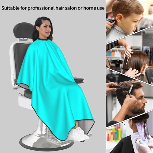 Custom Barber Cape Unisex Salon Hair Cutting Capes Add Your Image Logo Haircut Kit Personalized Stylist Tool - color: Cyan
