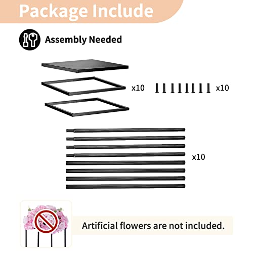 Nuptio Black Vases - 10pcs, 31.5" Tall for Wedding & Party Centerpieces - color: Black, size: 31.5 inch - 10 PCS