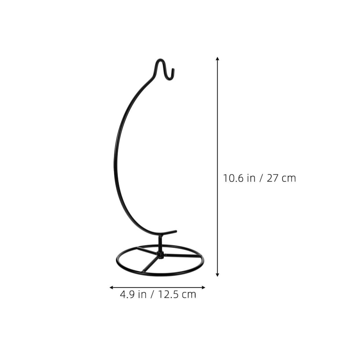 POPETPOP 2pcs Moon-shaped Hanging Ornament Display Holder Metal Iron Air Plant Terrarium Rack Wire Hook Stand for Indoor Home Décor