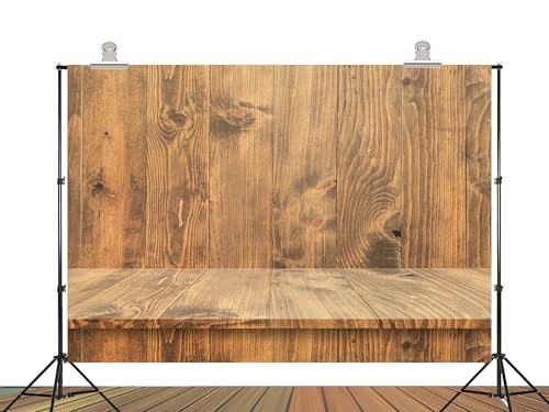 12x10ft Fabric Dark Walnut Wood Panel Backdrop Rustic Table Surface Background for Farmhouse Product Displays Party Decorations Banner Photo Booth Props Tapestry - size: 12X10ft