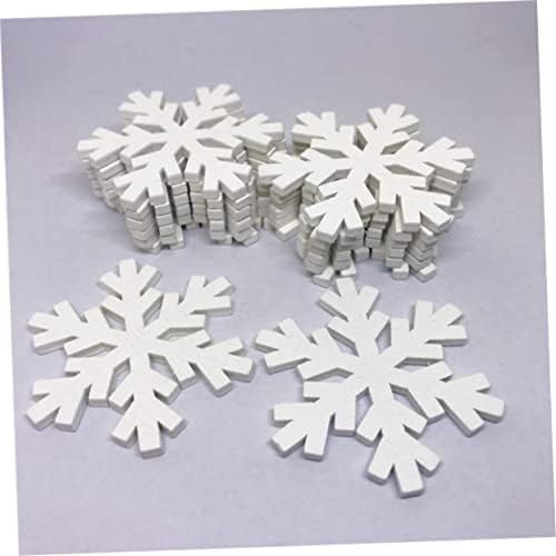 20pcs Wooden Snowflake Ornaments Hanging Decorative Snowflake Decorations for Christmas Decor