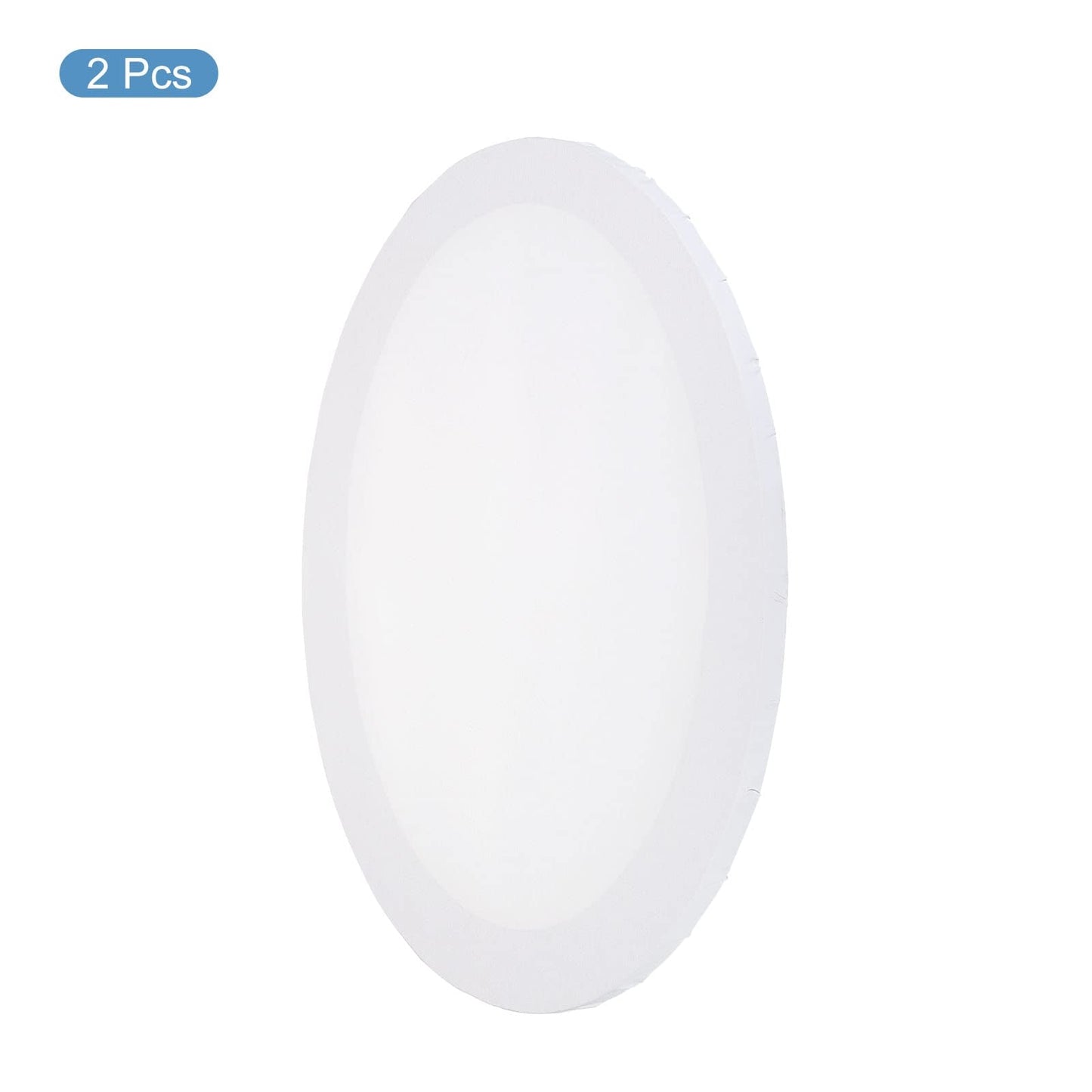 PATIKIL Paint Canvases Panel for Painting, 2 Pack 12x16 Inch Oval Wood Frame Stretched Blank Art Board Panels for Acrylic, Oil, Tempera Painting, White