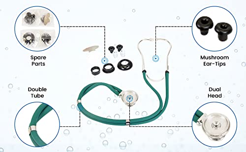 PrimaCare DS-9295-HG 30" Sprague Rappaport Style Stethoscope for Doctor, Nurse and Medical Student, Hunter Green