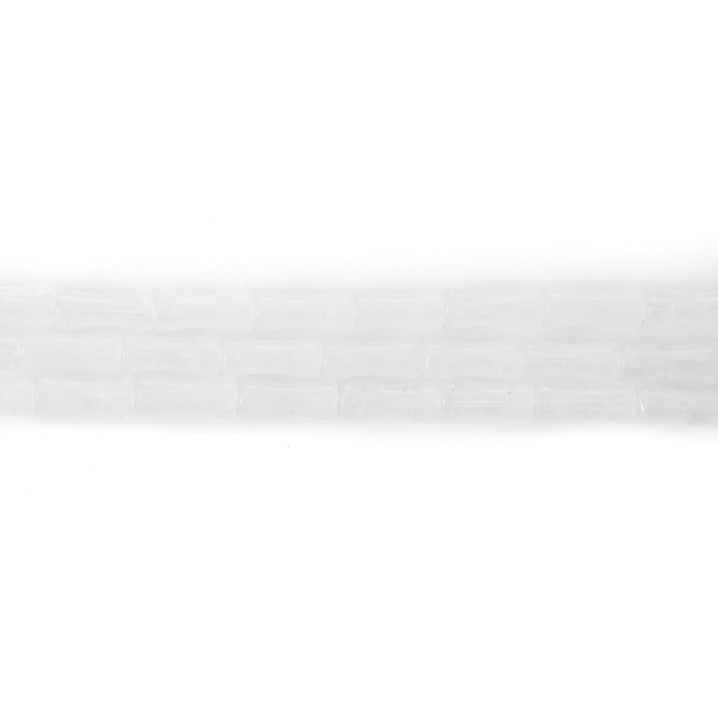 5x12mm Natural White Jade Stone Bamboo Shape Gem Healing Energy Loose Spacer Beads for DIY Necklace Bracelet Earring