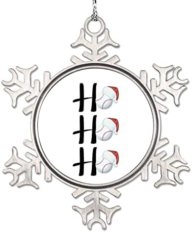 Ho Ho Ho Baseball Christmas Hat Snowflake Ornaments Baseball Christmas Hat Ornaments for Christmas Trees Personalized Christmas Ornaments 2022 Metal Souvenir Gifts for Mom Bridesmaid Bridal Shower