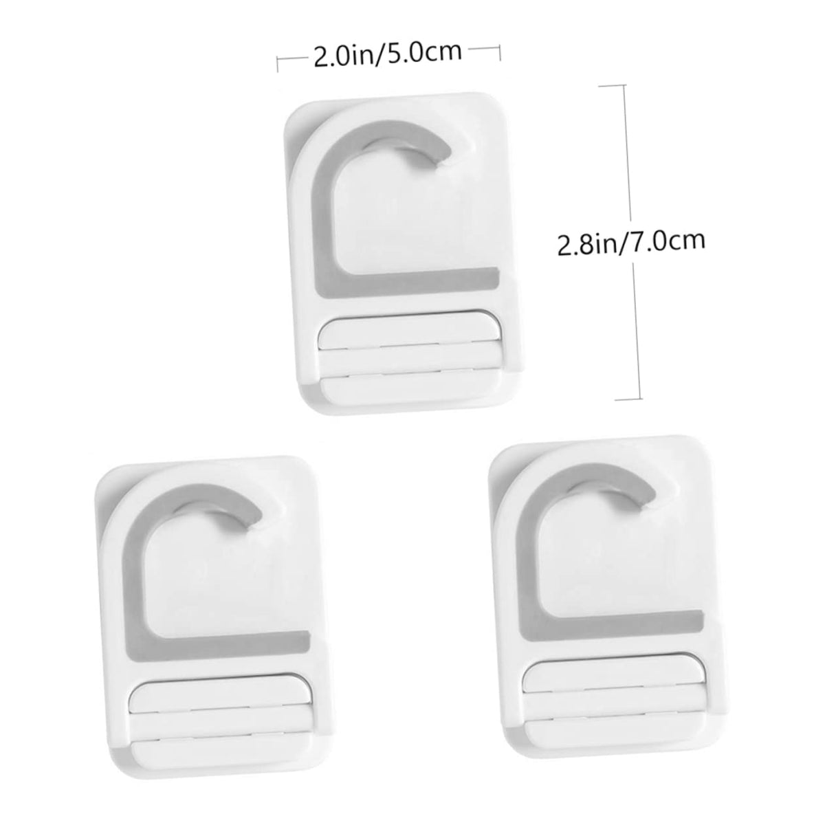 3pcs Punch Mop Holder Wall Mounted Broom Clips Multifunctional Mop Clip Organizer for Kitchen Bathroom Cleaning Supplies