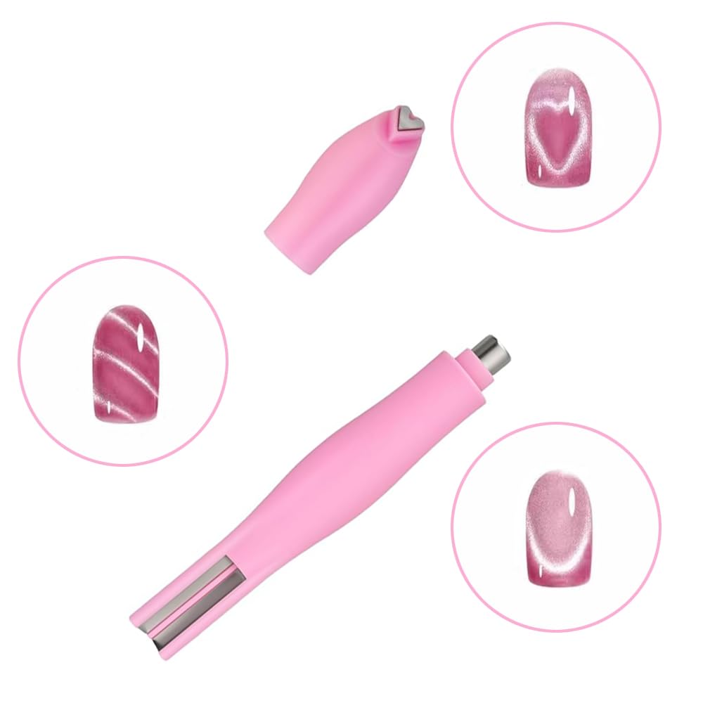 14pcs Cat Eye Magnet Set, 3 In 1 Heart Magnet for Cat Eye Gel Polish, 3d French Tip Cateye Magnet for Nails, Multifunctional Flower Design Nail Magnetic Pen, Rabbit-Shaped Nail Art Magnets Tools