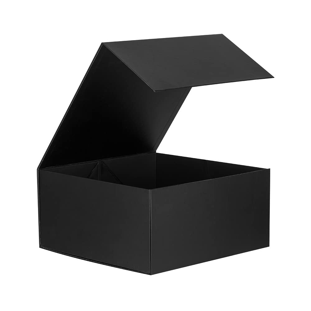 Black Gift Boxes 16 Pack,Large Gift Boxes in Bulk, Collapsible Gift Box with Lid Magnetic Closure, Packaging for Small Business, Parties, Boutiques, Bridesmaid Wedding Retail Bulk 12x12x6 inch