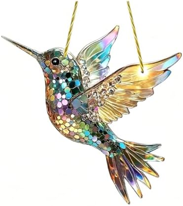 2D Flat Bird Acrylic Window Hanging Ornament Home Wall Decor Suncatcher