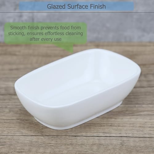 EIKS 2 Pack Ceramic Side Dishes Appetizer Plates for Serving Snacks Candy Dessert Sauce Seasoning Nuts