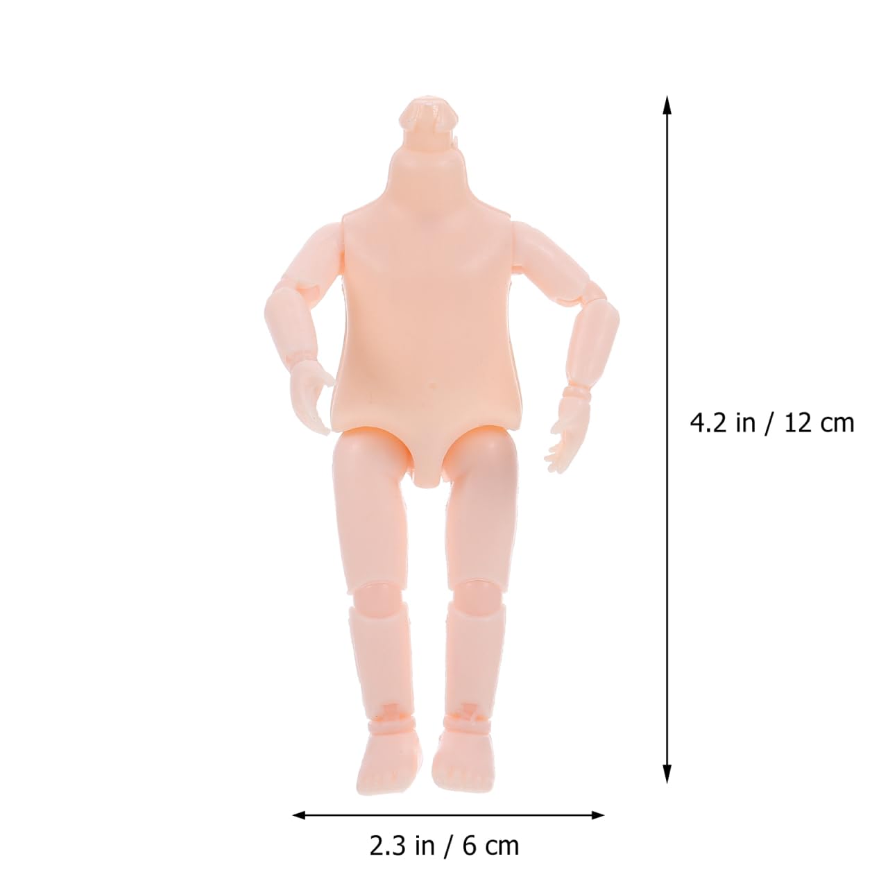 Healifty 6Pcs Movable Jointed Doll Bodies 4.72In DIY Doll Accessories for Creative Making and Craft Projects