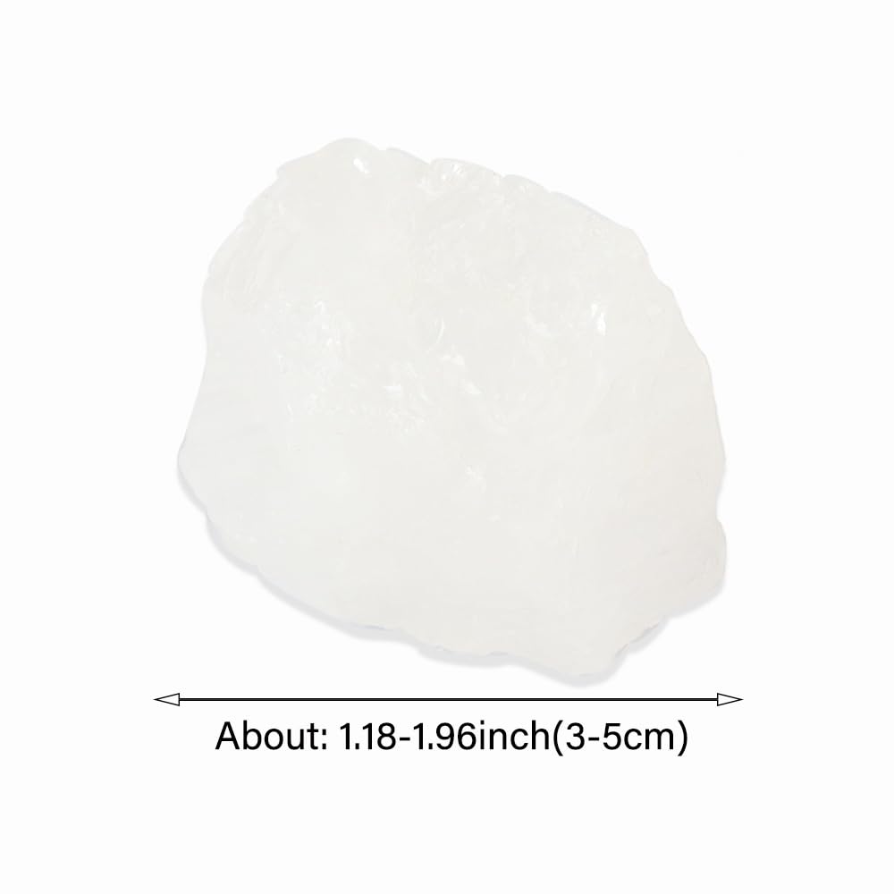 2PCS Natural Raw Stone Healing Crystals Bulk Healing Gemstones for Reiki Tumbling Fountain Rocks Meditation Garden Home Decor (Clear Quartz)