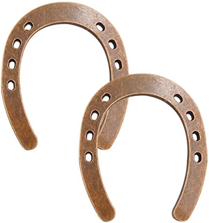 MAGICLULU 4pcs Vintage Horseshoe Hanging Pendant Decoration for Home and Garden Rustic Wedding Favors Crafts for Bathroom Kitchen Office and Living Room Decor