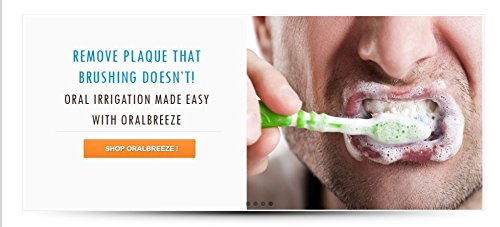 Oral Breeze QuickBreeze Oral Irrigator | Use 15 Seconds Daily for Dental Care on Teeth, Gums, Braces | May Naturally Prevent Gingivitis and Gum Disease for Kids and Adults | Easy Faucet Installation