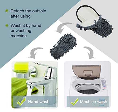 Women's Microfiber Floor Cleaning Mop Slippers with Terry Towel Fabric