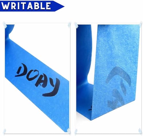 Blue Painters Tape 4 Inches x 30 Yards - Multi Surface Use - 120 Yards Total - 4 Rolls - size: 4"