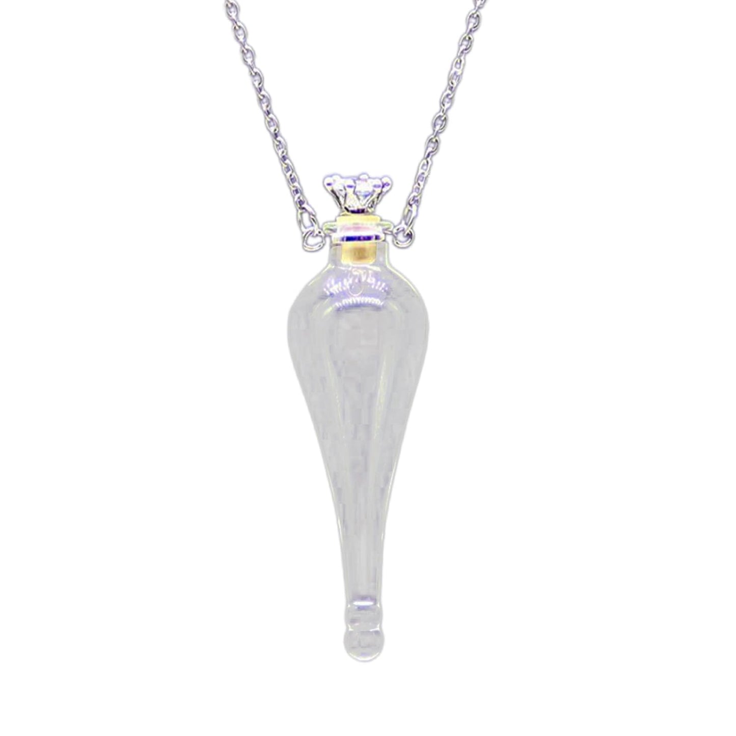 Essential Oil Diffuser Perfumes Bottle Pendant Necklace Jewelry Clear Tear Drop Vial Essential Oil Pendant Necklace Bottle Necklaces for Women