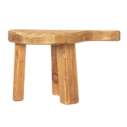 Creative Co-Op Fir Wood Pedestal - color: Natural, size: Round, style: Round