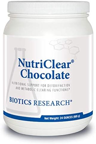 Biotics Research NutriClear Chocolate –Chocolate Powder. Nutritional Support for Detoxification and Metabolic Clearing, Healthy Body Composition, 17 g Organic Pea Protein Per Serving 24 Oz