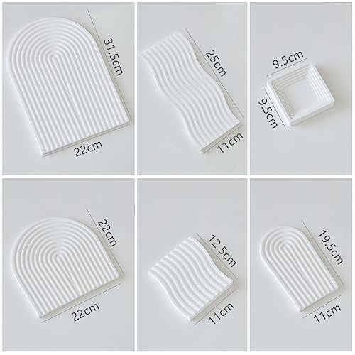 6PCS Original Design Product Photography Background Props Waterproof Hard Aromatherapy Gypsum Cube Props for Photoshoot (Snow White Silver) - color: Snow White Silver