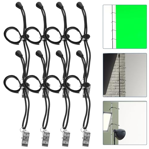 POPETPOP 8pcs Photography Backdrop Cloth Clips Background Clamp Holders Heavy-Duty Spring Clamps for Photo Studio and Lighting Equipment