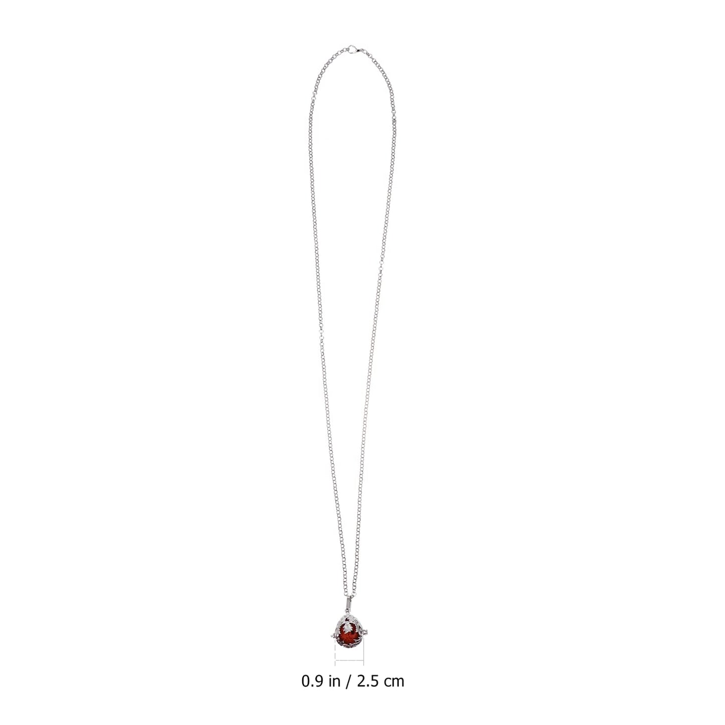 Healifty Aromatherapy Necklace Essential Oil Diffuser Locket with Volcanic Rock Pendant 31.5 Inch Chain for Women Special Occasions