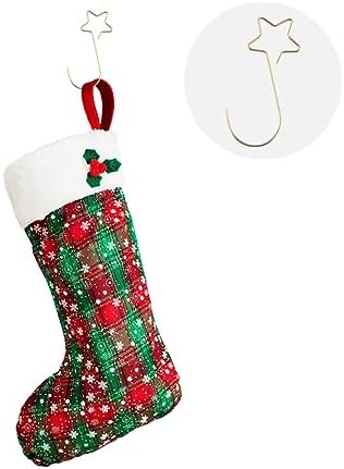 STOBAZA 100pcs Ornament Hangers for Christmas Tree Star-Shaped Hooks for Baubles Stockings and Wreaths Holders for Holiday Decor and Daily Use