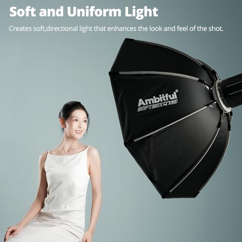 AMBITFUL 24" x 35" Strip Softbox Quick Release with Bowens Mount & Speedlite Bracket for COB Lights, Flash for CB60/CB100, LE200, SL60/SL100, MS300/SK400, V1/V1Pro/V100, AD200 (24" x 35") - color: 24" x 35"
