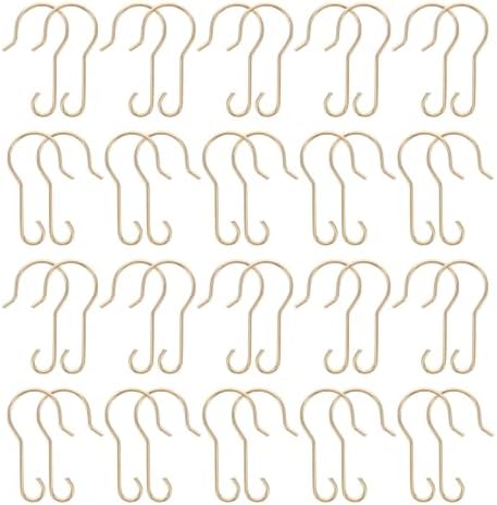 CRAFTHROU 200pcs Metal Ornament Hooks for Christmas Tree Decorations Lights