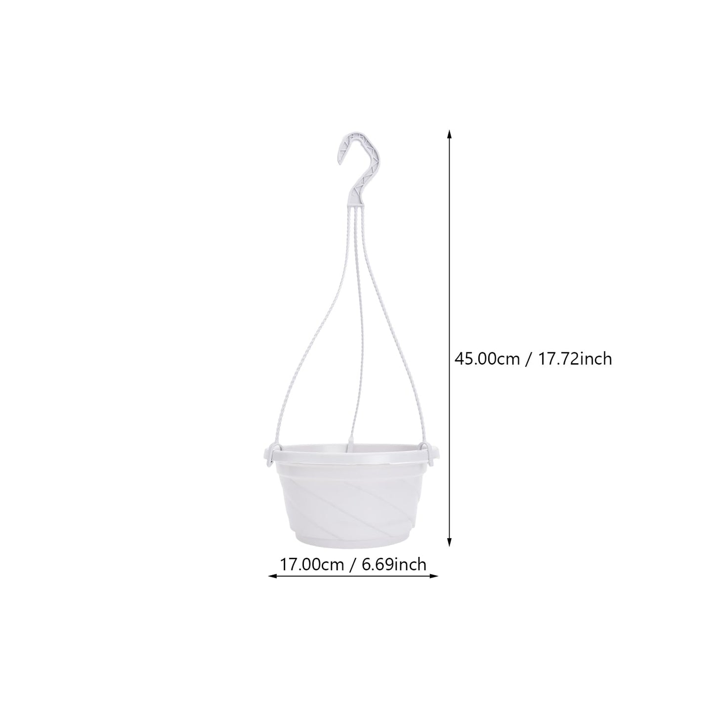 Toddmomy 10 Pack 6.7 Inch Plastic Hanging Flower Pots with Hooks Round Planters for Succulents Herbs Small Plants Indoor Outdoor Garden Hanging Baskets