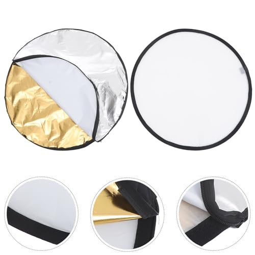 Cabilock 5-in-1 Folding Light Reflector 60cm Portable Photography Reflective Board with Carrying Bag for Studio and Outdoor Photo Lighting Accessories