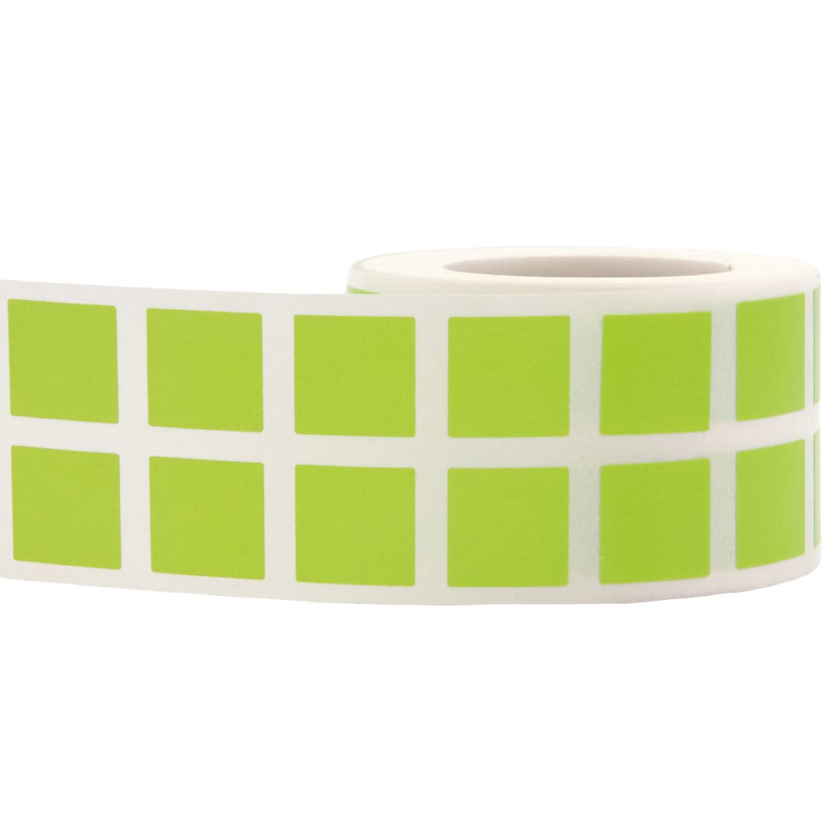 Hot Green 1/2" Inch Square Adhesive Labels 1,000 Color Coding Dot Stickers for Efficient Inventory Management, Crafting Projects, and Organizational Tasks in Offices, Schools, and Homes