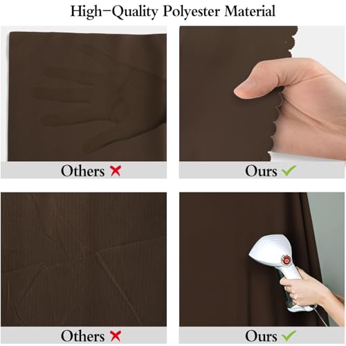 Background 6x9FT Brown Screen Backdrops for Photography,High Density, Wrinkle Resistant, Photo Video Studio Props - color: Brown, size: 6X9ft