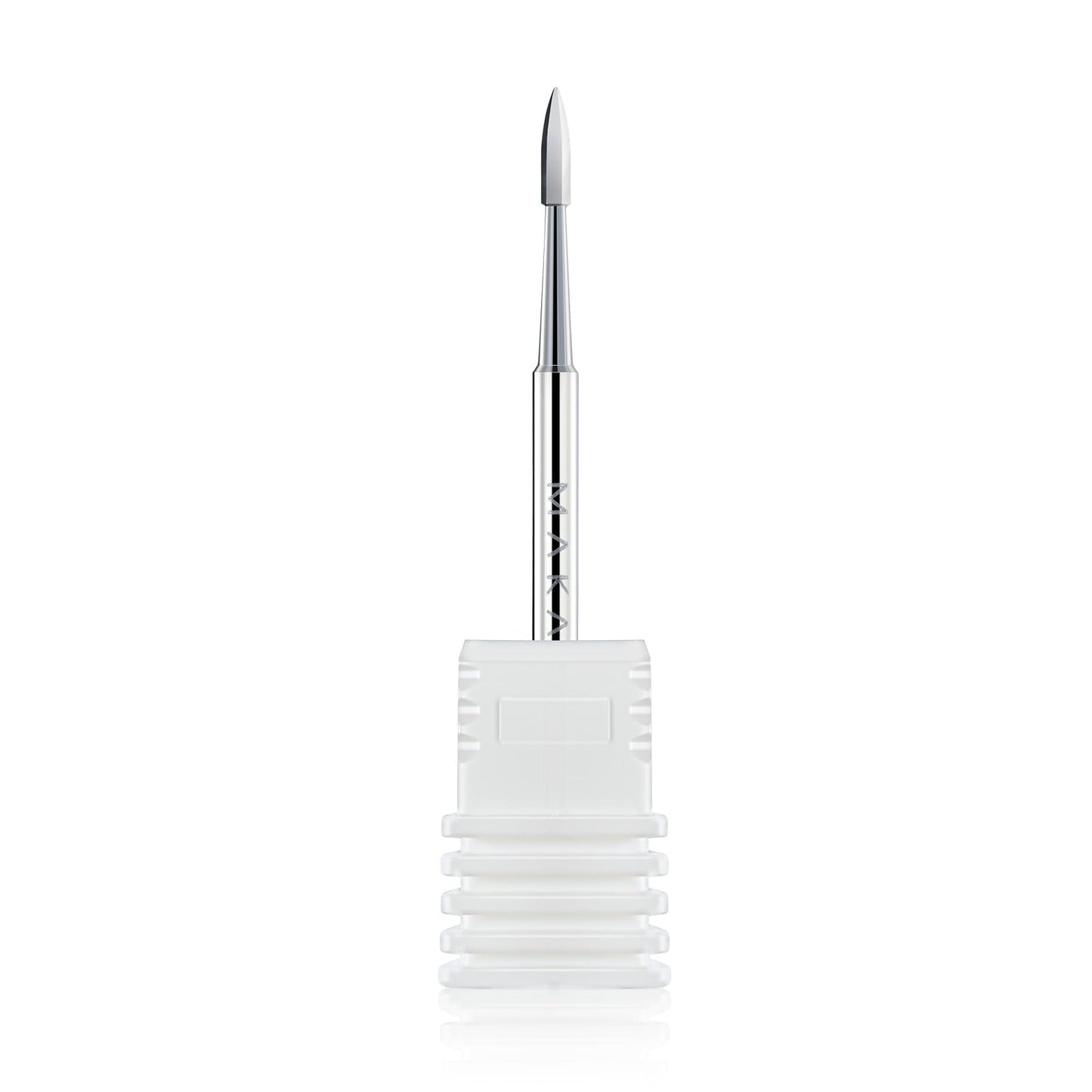 Makartt Flame Cuticle Nail Drill Bit - 3/32" Shank Tungsten Carbide Bit for Nail Drill Machine Professional Shape Bit for Cuticle Cleaning, Smooth Gel Nails,Sidewall, Dead Skin & Nail Prep Silver