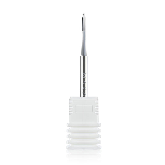 Makartt Flame Cuticle Nail Drill Bit - 3/32" Shank Tungsten Carbide Bit for Nail Drill Machine Professional Shape Bit for Cuticle Cleaning, Smooth Gel Nails,Sidewall, Dead Skin & Nail Prep Silver