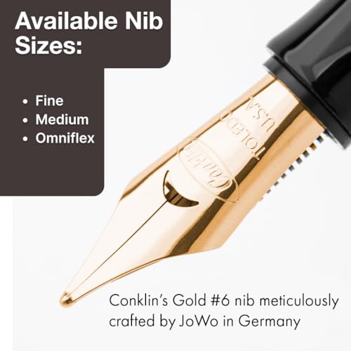 Conklin Duragraph Special Edition Fountain Pen Royal - 14K Medium Solid Gold Nib - Elegant Design & Versatile Writing Performance - Ideal for Collectors & Professionals