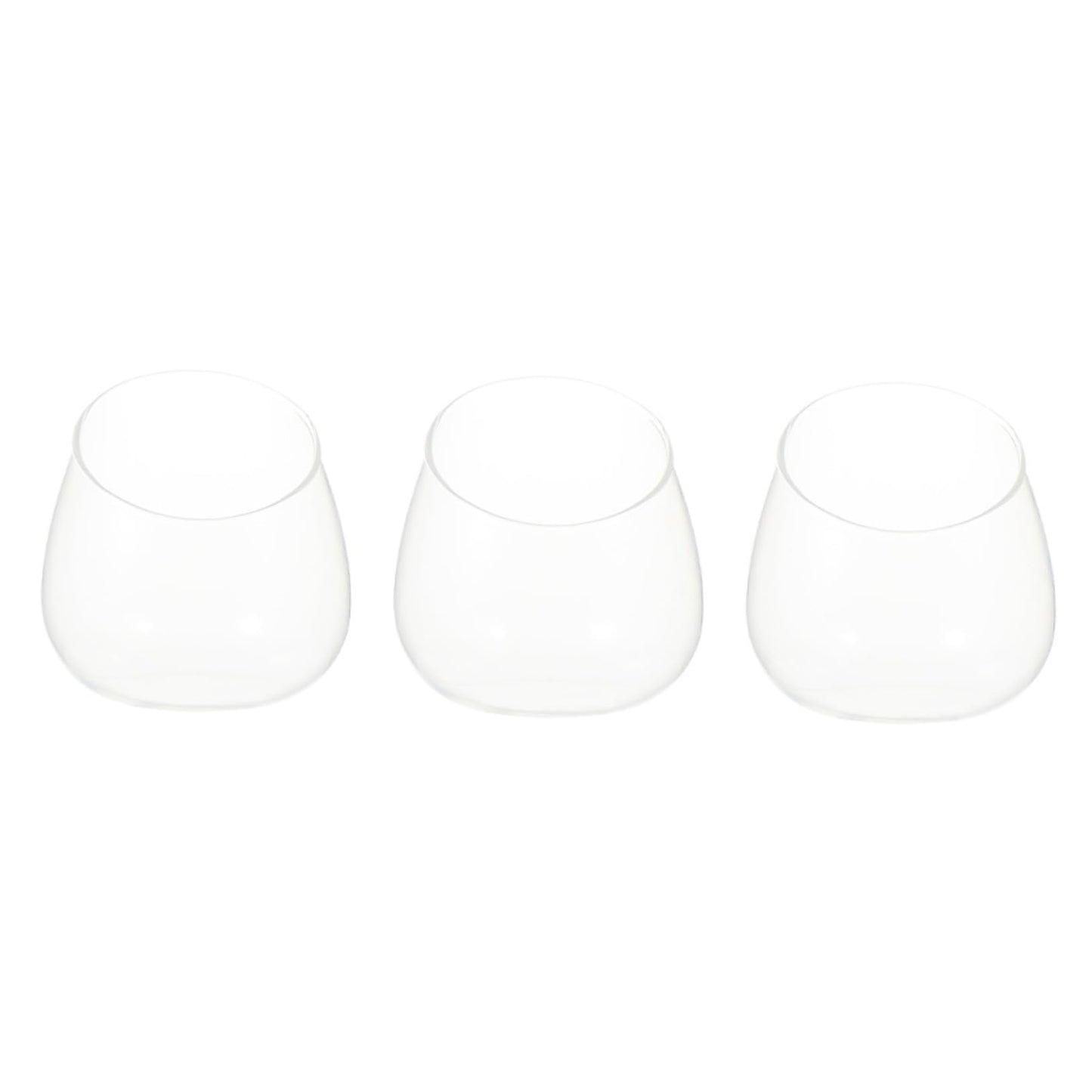 INOOMP 3pcs Slant Cut Glass Bottle Ecological Terrarium Vases Tabletop Micro Landscape Succulent Plant Holder for Home Décor