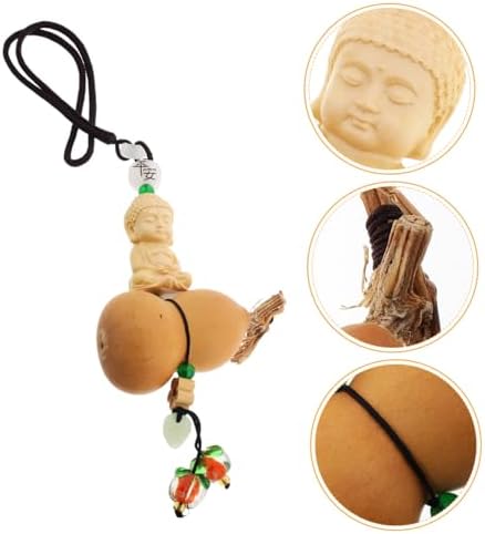 Car Mirror Hanging Pendant Creative Gourd Deer Ornament for Rear View Mirror Chinese Style Decoration Safety Charm for Automotive Interior Easy to Install Car Accessory