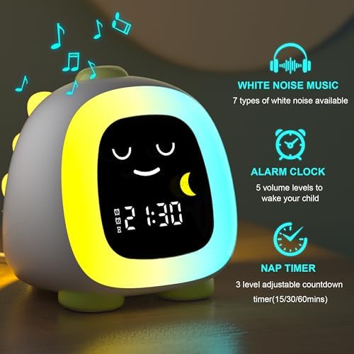 ANALOI Alarm Clock for Kids, Ok to Wake Up Sleep Training Clock for Boys