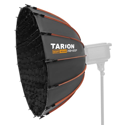 TARION Quick Release Parabolic Softbox - Bowens Mount Softbox with Diffusers/Honeycomb Grid/Carrying Bag for Live Streaming, Photography, Videography (Parabolic 35.4"/90cm) - style: Parabolic 35.4"/90cm